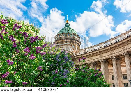 Kazan (kazansky) Cathedral In Spring, Saint Petersburg, Russia