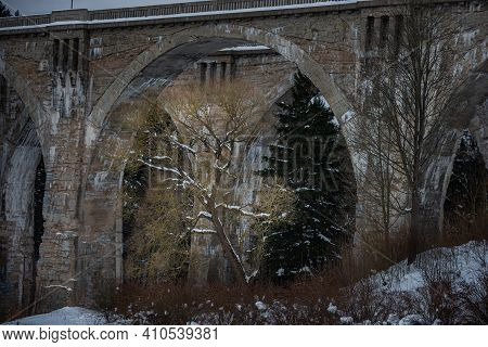 Historic Railway Viaducts Located In Stanczyki Poland