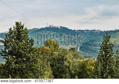 View From Sataf Park, West Of Jerusalem, To The Mountains And Forest