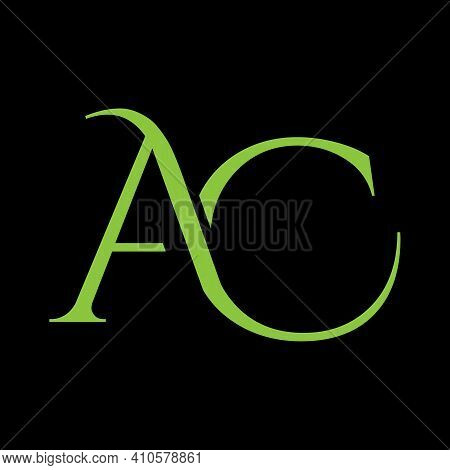 Ac Combine Letter Vector & Photo (Free Trial) | Bigstock