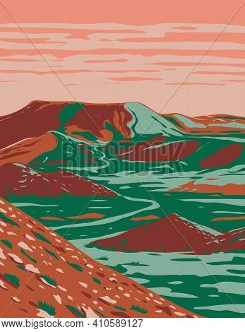 Wpa Poster Art Of The Alibates Flint Quarries National Monument  Showing Red Bluffs, Canyon Rims And