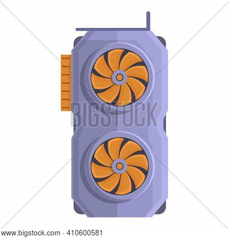 Gpu Card Icon. Cartoon Of Gpu Card Vector Icon For Web Design Isolated On White Background