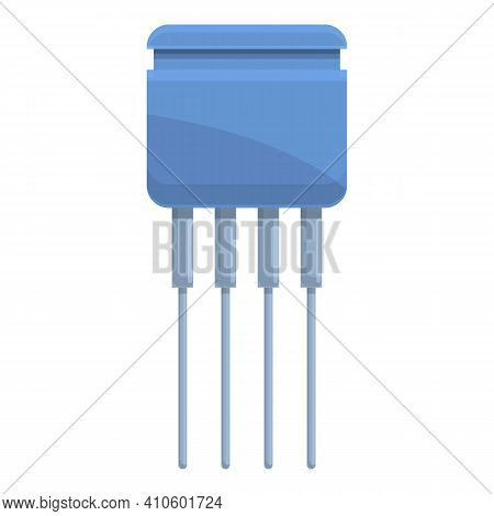 Capacitor Resistor Icon. Cartoon Of Capacitor Resistor Vector Icon For Web Design Isolated On White 