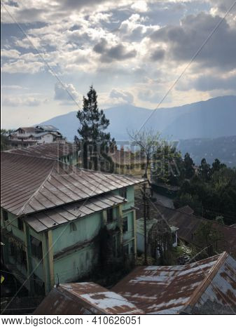 Mountain View Of Gangtok In Sikim Northern India