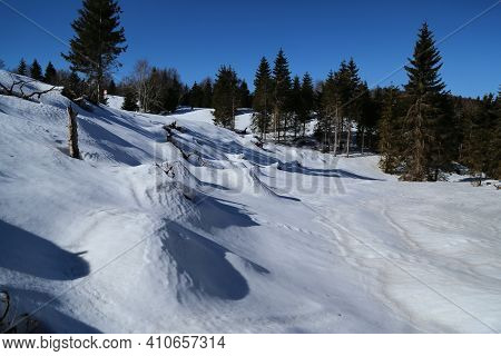 View Of The Landscape Near The Col Dei Scios In Friuli Venezia Giulia, Italy. High Quality Photo