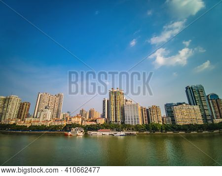 Guangzhou/china-24 Aug 2019:cityscape Of Guangzhou City With Pearl River.guangzhou Also Known As Can