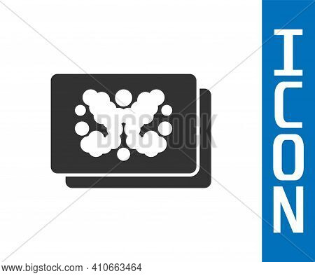 Grey Rorschach Test Icon Isolated On White Background. Psycho Diagnostic Inkblot Test Rorschach. Vec