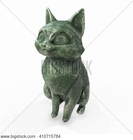 3d Rendered Images Of Cat Statue Pharaoh, Illustration, Cat, Computer, Generated, Scepter, Sceptre, 