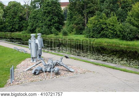 Panevezys, Lithuania - July 23, 2017: Sculpture 
