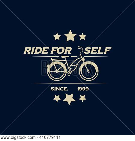 Ride For Self, A Vintage Bicycle Logo For Cycling Teams And For Cycle Producing Brands.