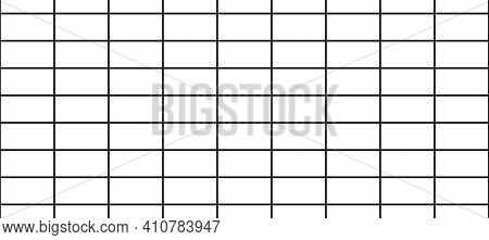 Subway Tile Background. White Seamless Patter For Kitchen Backsplash, Bathroom Wall, Shower. Vector 