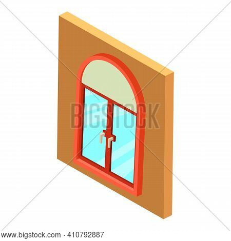 Arched Window Icon. Isometric Illustration Of Arched Window Vector Icon For Web
