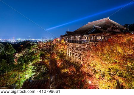 Kiyomizu Dera Temple In  Autumn Season, Kyoto, Japan