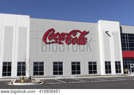 Whitestown - Circa March 2021: Coca-cola Plant. Coca-cola Manufactures Coke, Diet Coke, Sprite, Dasa