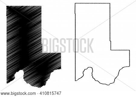 Ellis County, Oklahoma State (u.s. County, United States Of America, Usa, U.s., Us) Map Vector Illus