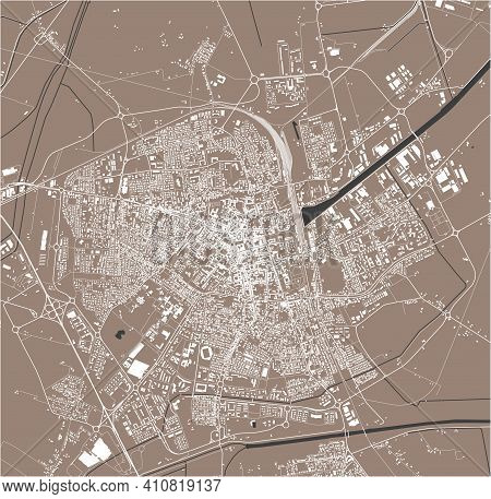 Map Of The City Of Ravenna, Italy
