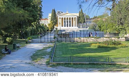 Athens, Greece - May 04, 2015: Zappeion Hall Neoclassical Building Conference And Exhibition Center 