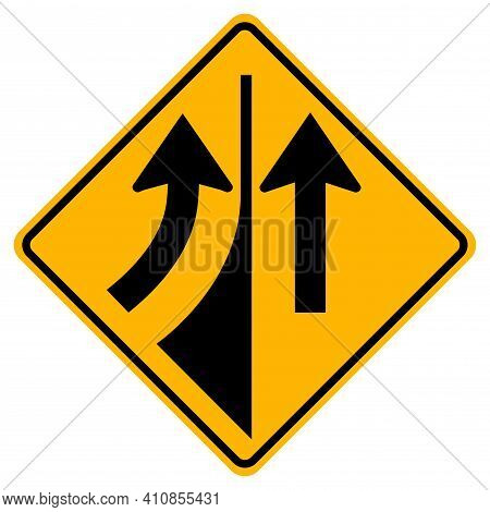 W 030 Merging With Traffic From Left Road Warning Signs MERGING TRAFFIC ...
