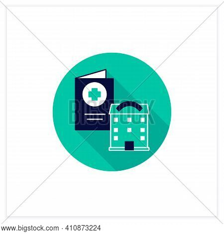 Health Passport Flat Icon. Necessary Document About Health Status. Vaccinated Card. Necessarily In G