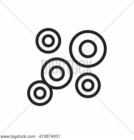 Original Italian Pasta Anelli Color Line Icon. Isolated Vector Element.