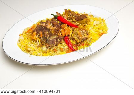 A Picture Of Mandy Lamb Rice Serve On The Table