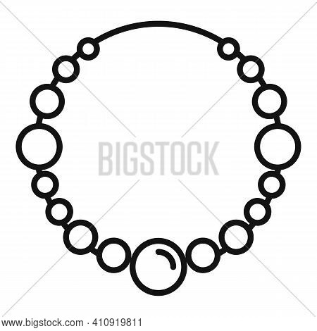 Pearl Jeweler Icon. Outline Pearl Jeweler Vector Icon For Web Design Isolated On White Background