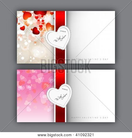 Valentinsdag kærlighed card eller lykønskningskort. EPS 10.