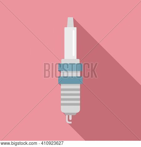 Spark Plug Icon. Flat Illustration Of Spark Plug Vector Icon For Web Design