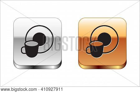 Black Washing Dishes Icon Isolated On White Background. Cleaning Dishes Icon. Dishwasher Sign. Clean