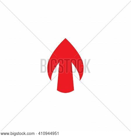 Red Arrow Up Icon. Forward, Growth, Rush Sign. Isolated On White. Upload Icon. Upgrade Sign. Speed U