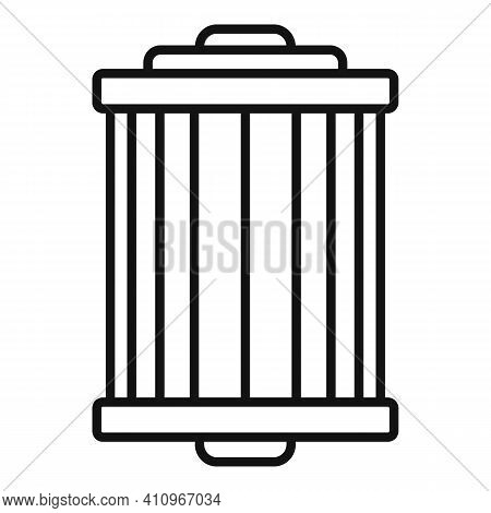 Car Air Filter Icon. Outline Car Air Filter Vector Icon For Web Design Isolated On White Background