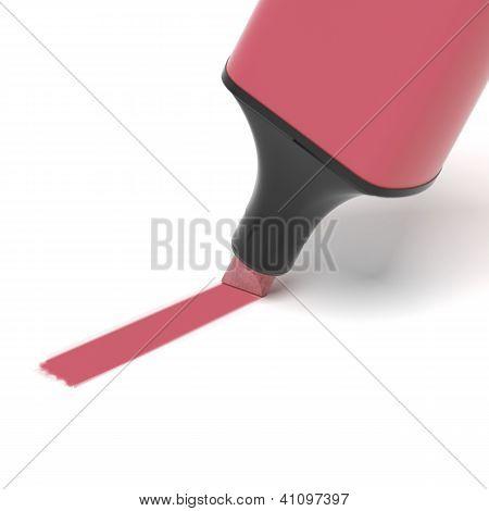 Roze markeerstift