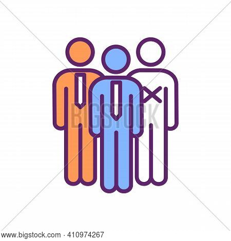 Employee Turnover Rgb Color Icon. Dismissal From Work. Job Loss. Leaving Organization. Employee Depa