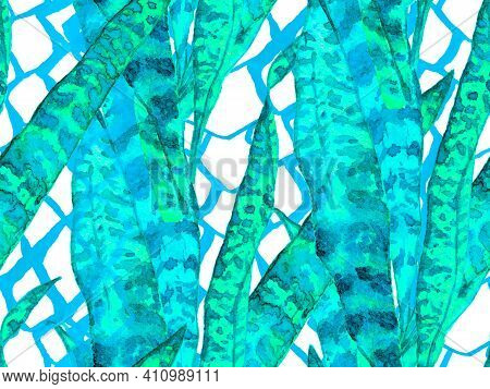 Watercolor Roses, Peony And Leaves Seamless Pattern.