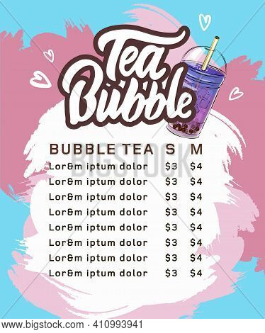 Bubble Tea Menu