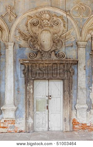 Entrance Door In Podgoretsky Castle. Pidhirtsi, Ukraine