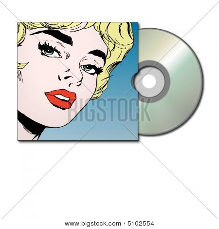 표지에 아름 다운 여자의 얼굴을 가진 Dvd 상자