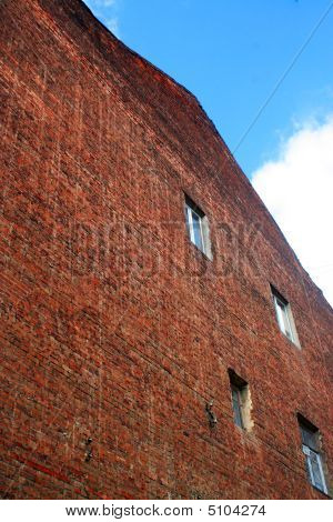 Building House With Red Brick.building Site
