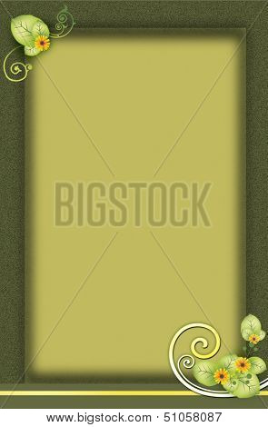 deep green border template