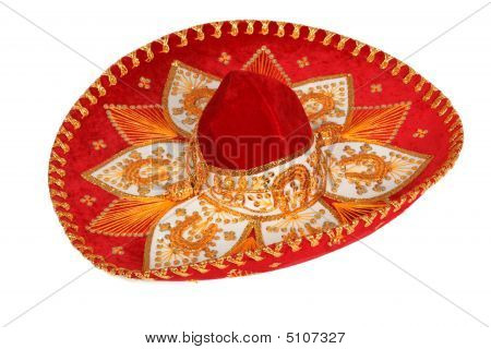 Sombrero vermelho isolado
