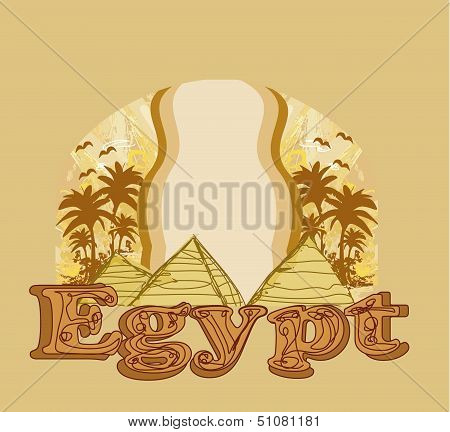 Frame With Pyramids Giza