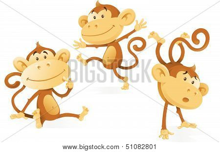 Three Very Cheeky Monkeys