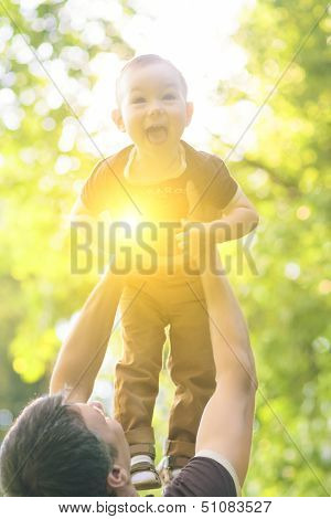 Father Playing With His Son