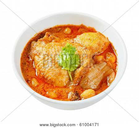 Muslim Style Chicken And Potato Curry Or Chicken Mussaman Curry