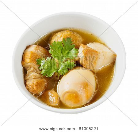 Sweet Pot Stewed Streaky Pork And Egg With Five Spices