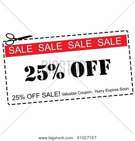 Twenty Five Percent Off Sale Coupon
