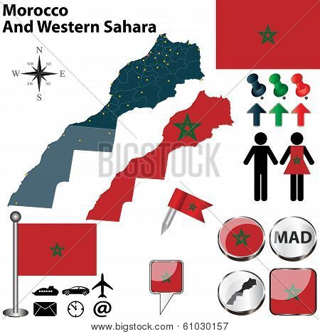Map Of Morocco And Western Sahara