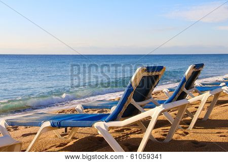 Beach Chairs On Beach