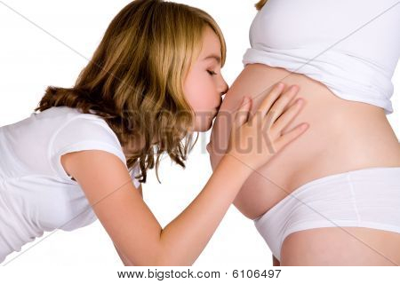 ปลูกจูบบนท้องของฉันตั้งครรภ์ Aunts