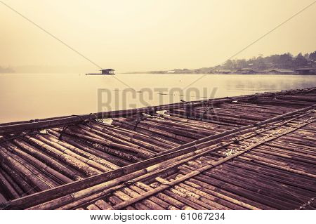 Rafting Boat In The Mist